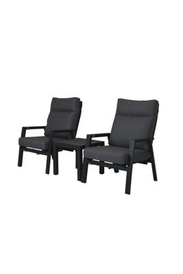 Qopps Exome lounge tuinstoelen met Atlanta bijzettafel