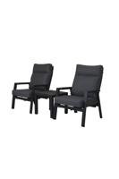 Qopps Exome lounge tuinstoelen met Atlanta bijzettafel