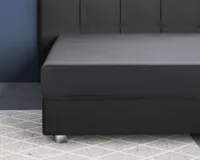 Primaviera Deluxe Satijnen Hoeslaken Antraciet 200 x 220 cm