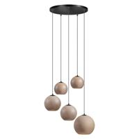 ETH 5-lichts hanglampOrb Saturn rond met uniek effect - 05-HL4268-3095