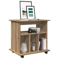Rolkast 60x45x60 cm bewerkt hout artisanaal eikenkleurig Rolkast 60x45x60 cm bewerkt hout artisanaal eikenkleurig