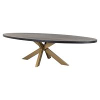 Richmond Ovale Eettafel 'Watson' 235 x 110cm, kleur Zwart/Goud