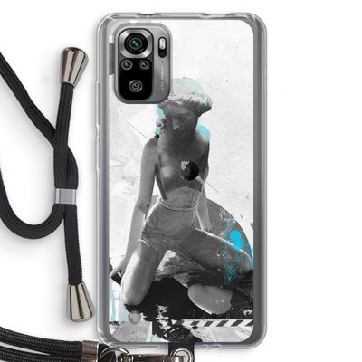 I will not feel a thing: Xiaomi Redmi Note 10S Transparant Hoesje met koord