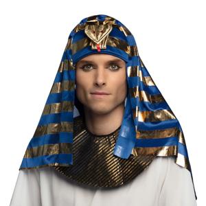 Hoed Farao Blauw/Goud Lang