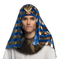 Hoed Farao Blauw/Goud Lang