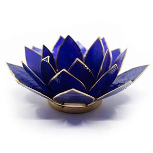 Lotus Sfeerlicht Indigo 6e Chakra Goudrand