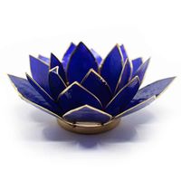 Lotus Sfeerlicht Indigo 6e Chakra Goudrand