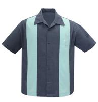 Steady 3 Star Panel Shirt Charcoal Mint-XL