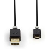 Kabel USB 2.0 | A male - Micro-B male | 1,0 m | Antraciet [CCBW60500AT10] - thumbnail