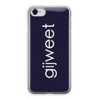Gijweet: iPhone 8 Transparant Hoesje