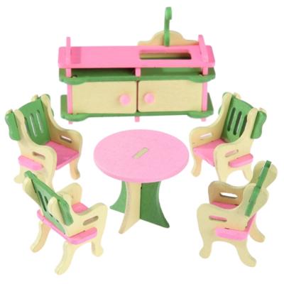 Simulatie miniatuur houten meubilair kids speelgoed Doll House set (544)