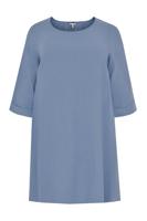 Yoek Tuniek-blouse A-lijn linnen | Indigo | Maat 54/56