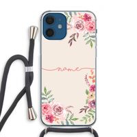 Rozen: iPhone 12 Transparant Hoesje met koord