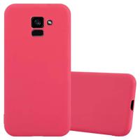Cadorabo Hoesje geschikt voor Samsung Galaxy A5 2018 in CANDY ROOD - Beschermhoes TPU silicone Case Cover