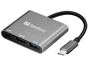 Sandberg USB-C HDMI USB-adapter- Wit
