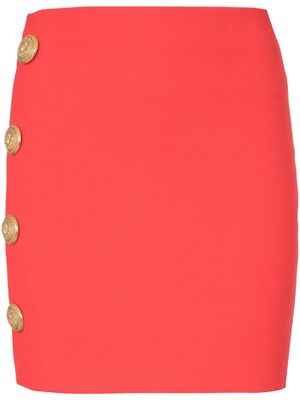Balmain minijupe à design asymétrique - Rouge