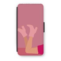 Pink boots: iPhone 7 Flip Hoesje