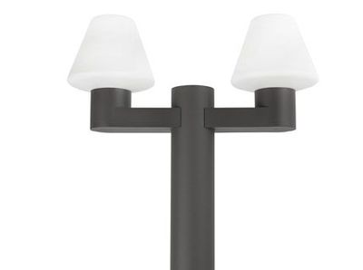 Lantaarnpaal met tweetal Mistu lampen aluminium 74435-74428 ESR