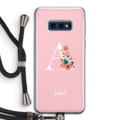 Pink Bouquet: Samsung Galaxy S10e Transparant Hoesje met koord