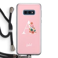 Pink Bouquet: Samsung Galaxy S10e Transparant Hoesje met koord