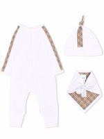 Burberry Kids trousseau de naissance à carreaux - Blanc