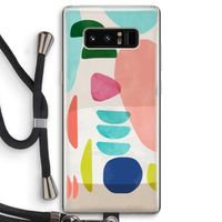 Bold Rounded Shapes: Samsung Galaxy Note 8 Transparant Hoesje met koord