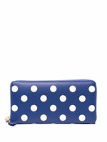 Comme Des Garçons Wallet porte-monnaie en cuir à pois - Bleu - thumbnail