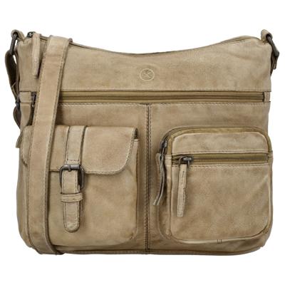 Hide & stitches paint rock crossbodytas-Sand