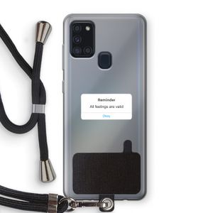 Reminder: Samsung Galaxy A21s Transparant Hoesje met koord