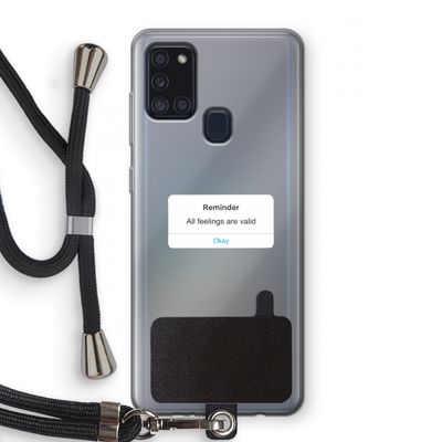 Reminder: Samsung Galaxy A21s Transparant Hoesje met koord