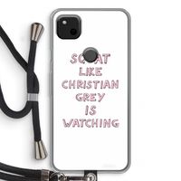 Christian Grey: Pixel 4a Transparant Hoesje met koord