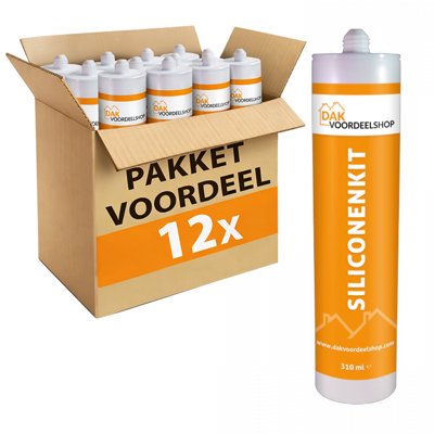 12 stuks Siliconen kit RAL 9001 310 ml - pakketvoordeel 12 stuks Siliconen kit RAL 9001 310 ml - pakketvoordeel