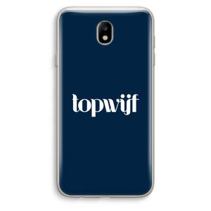 Topwijf Navy: Samsung Galaxy J7 (2017) Transparant Hoesje