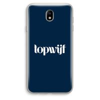 Topwijf Navy: Samsung Galaxy J7 (2017) Transparant Hoesje