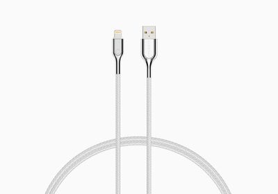 Cygnett Armoured Lightning to USB gevlochten oplaadkabel wit 2 meter Cygnett Armoured Lightning to USB gevlochten oplaadkabel wit 2 meter