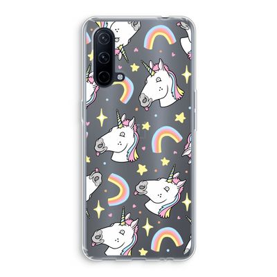 Rainbow Unicorn: OnePlus Nord CE 5G Transparant Hoesje