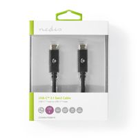 Nedis CCGW64750BK10 USB-kabel 1 m USB 3.2 Gen 2 (3.1 Gen 2) USB C Zwart - thumbnail