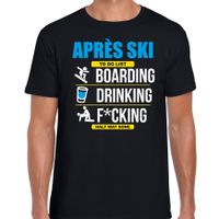 Fout Apres ski t-shirt to do list snowboarden zwart heren 2XL  -