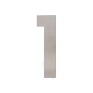 Intersteel Huisnummer 1 XL hoogte 30 cm geborsteld RVS
