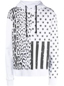 Roberto Cavalli hoodie en coton à imprimé graphique - Blanc