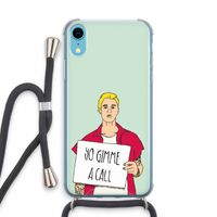 Gimme a call: iPhone XR Transparant Hoesje met koord
