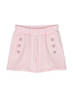 Balmain Kids short en coton à taille élastiquée - Rose - thumbnail