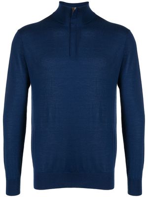N.Peal pull The Regent à col zippé - Bleu