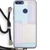 Square pastel: Huawei P Smart (2018) Transparant Hoesje met koord