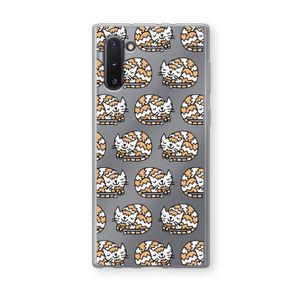 Slapende poes: Samsung Galaxy Note 10 Transparant Hoesje