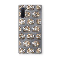 Slapende poes: Samsung Galaxy Note 10 Transparant Hoesje