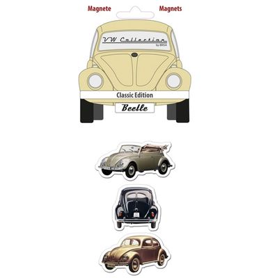 Volkswagen Beetle Silhouette Magneet Set van 3