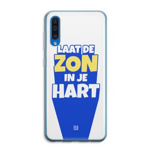 Laat de zon in je hart: Samsung Galaxy A50 Transparant Hoesje