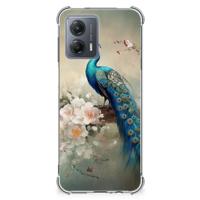 Case Anti-shock voor Motorola Moto G53 Vintage Pauwen