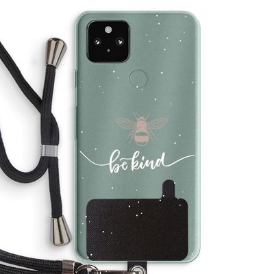 Be(e) kind: Pixel 5a 5G Transparant Hoesje met koord